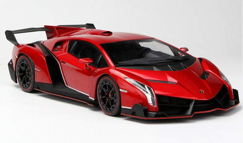 1/18 Kyosho Ousia Lamborghini Veneno Hardtop (Grey w/ Red Line