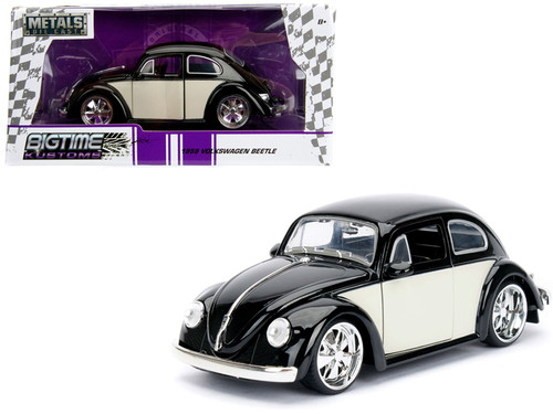 1959 Volkswagen Beetle Black and Cream 