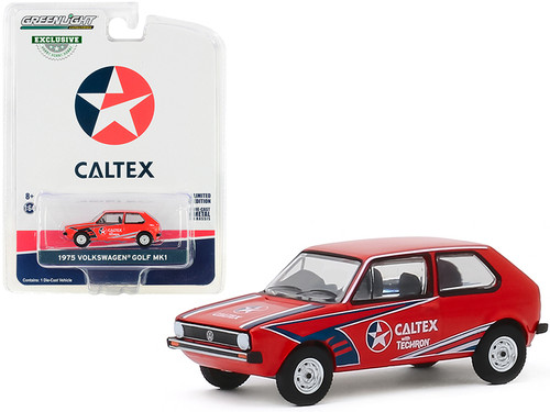 1975 Volkswagen Golf Mk1 Red "Caltex with Techron" "Hobby Exclusive" 1/64 Diecast Model Car by Greenlight