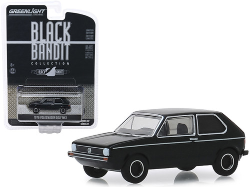 IXOモデル 1/24 -1960　フォルクスワーゲン・ビートル 1983 Volkswagen Golf Mk1 GTI Black with Silver Stripes 