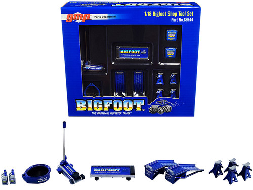 Shop Tool Set of 6 pieces "Bigfoot #1 The Original Monster Truck" 1/18 Diecast Replica by GMP