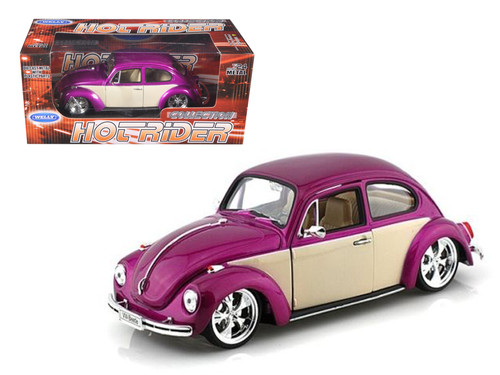 Volkswagen Beetle Low Rider Purple 1/24 Diecast Car Model by Welly