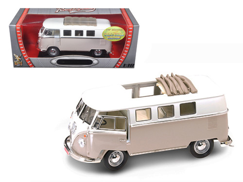 1962 Volkswagen Microbus With Retractable Roof Cream 1/18 Diecast