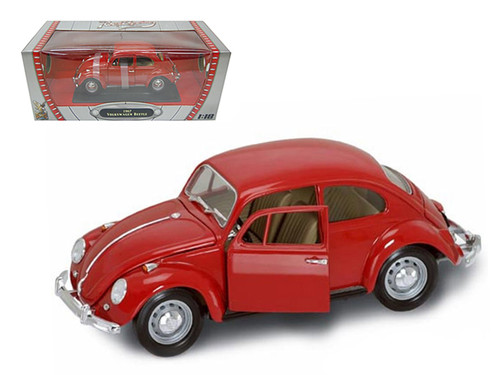 1967 Volkswagen Beetle Red 1/18 Diecast Model Car by Road Signature