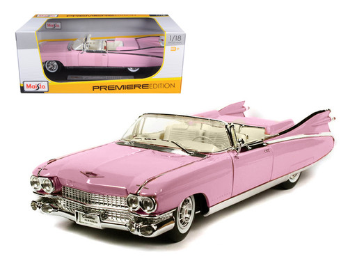 1/18 Maisto 1959 Cadillac Eldorado Biarritz Convertible (Pink) Diecast Car Model