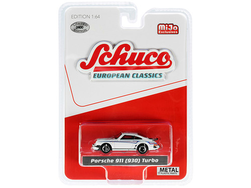 Porsche 911 (930) Turbo White "European Classics" Series Limited Edition to 2400 pieces Worldwide 1/64 Diecast Model Car by Schuco