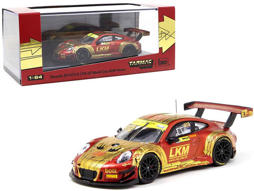 Porsche 911 GT3 R #912 Earl Bamber "LKM" Macau GT Cup FIA GT World Cup (2018) 1/64 Diecast Model Car by Tarmac Works