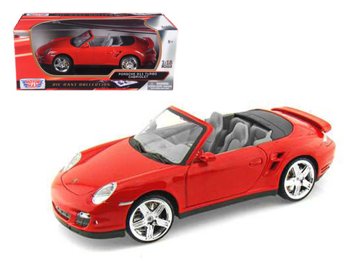 Porsche 911 (997) Turbo Convertible Yellow 1/18 Diecast Car Model