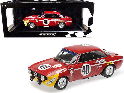 Alfa Romeo GTA 1300 Junior #40 Picchi / Chasseuil Winners Division 1 12H Paul Ricard (1971) Limited Edition to 336 pieces Worldwide 1/18 Diecast Model Car by Minichamps