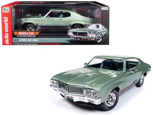 1970 Buick Grand Sport GS 455 Hardtop "MCACN" ("Muscle Car and Corvette Nationals") Seamist Green Limited Edition to 1002 pieces Worldwide 1/18 Diecast Model Car by Autoworld