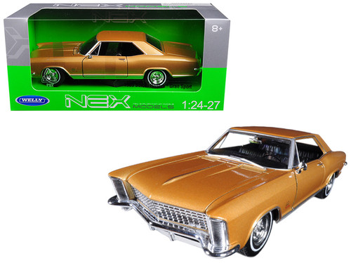 1965 Buick Riviera Gran Sport Gold 1/24-1/27 Diecast Model Car by Welly