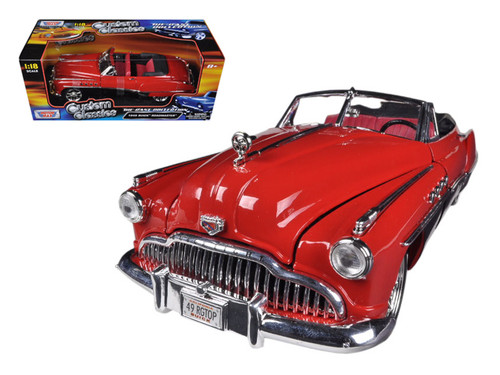 1957 Buick Roadmaster Convertible Red 1/18 Diecast Model Car by