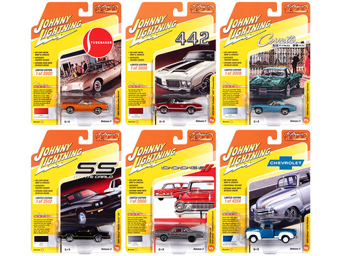 "Classic Gold Collection" 2020 Set B of 6 Cars Release 2 1/64 Diecast Model Cars by Johnny Lightning