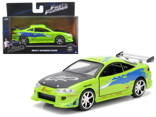 Brian's 1995 Mitsubishi Eclipse Green "Fast & Furious" Movie 1/32 Diecast Model Car by Jada