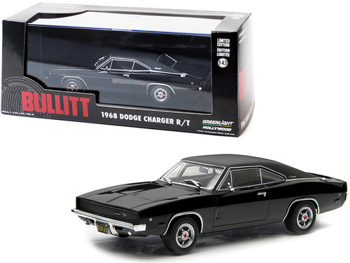 1968 Dodge Charger Black R/T "Bullitt" Movie (1968) 1/43 Diecast Model Car by Greenlight