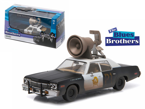 1974 Dodge Monaco "Bluesmobile" with Speaker on Roof "The Blues Brothers" (1980) Movie 1/43 Diecast Model Car by Greenlight