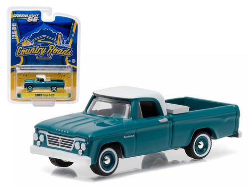 1963 Dodge D-100 with Toolbox Pickup Truck "Country Roads" Series 14 1/64 Diecast Model by Greenlight