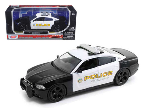 2011 Dodge Charger Pursuit San Gabriel Police Car 1/24 Diecast Car Model by Motormax