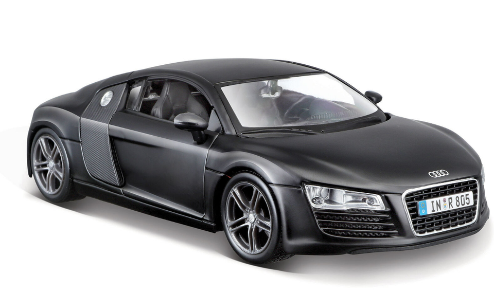 1/24 Audi R8 1nd Generation (2006-2015) Type 42 (Matte Black) Diecast ...