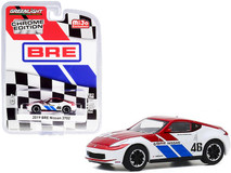 2019 Nissan 370Z #46 John Morton Chrome Red and White "BRE" (Brock Racing Enterprises) "Chrome Edition" Limited Edition to 2750 pieces Worldwide 1/64 Diecast Model Car by Greenlight