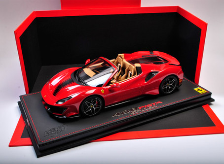 ミニカー BBR Ferrari 488 Pista Spider 1/18 BBR Ferrari 488 Pista Spider (Blue with Red Stripe