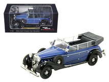 1938 Mercedes 770K Parade Car Blue 1/43 Diecast Car Model by Signature Models