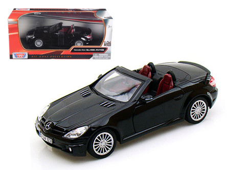 Mercedes Benz SLK55 AMG Convertible Black 1/24 Diecast Model Car