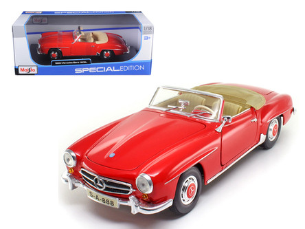 1/18 Maisto 1955 Mercedes Benz 190 SL (Red) Diecast Car Model