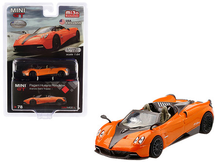 1/64 Mini GT Pagani Huayra Roadster Arancio Saint Tropez Orange
