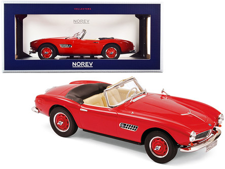 ディーラー特注 1/18 NOREV  507 ロードスター 1956 1956 BMW 507 Convertible Red 1/18 Diecast Model Car by Norev
