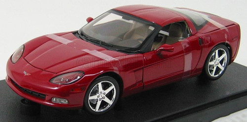 ミニカー Hot Wheels Corvette 1/18 1/18 Hot Wheels Chevrolet Corvette C6 Coupe (Red) Diecast Car