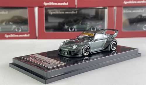 【ignition model】Porsche RWB993MatteBlack 1/64 Porsche 911 993 RWB Matte Black IG2155 Diecast Car