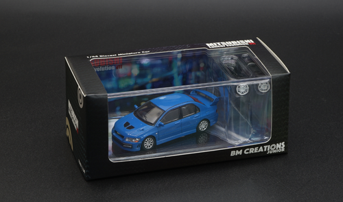 3個セット 1/64 BM Creations Mitsubishi Lancer Evolution VII Evo 7 (Blue) RHD