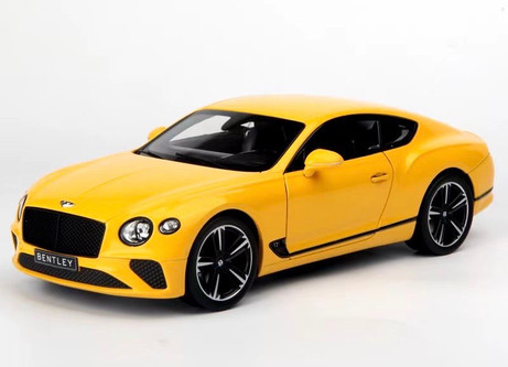 1/18 Norev 2018 Bentley Continental GT (Yellow) Diecast Car Model