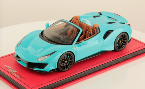 1/18 MR Collection Ferrari 488 Pista Spider (Baby Blue) Resin Car