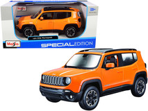 Jeep Renegade Orange Metallic with Black Top "Special Edition" 1/24 Diecast Model Car by Maisto