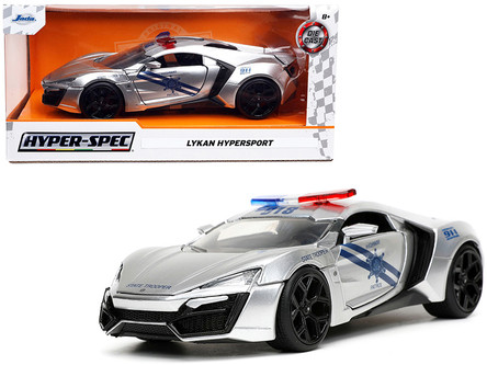 Lykan Hypersport Police Silver with Blue Stripes 