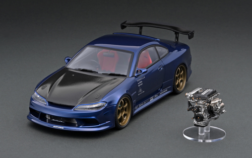 1/18 Ignition Model Nissan VERTEX S15 Silvia Dark Blue (With