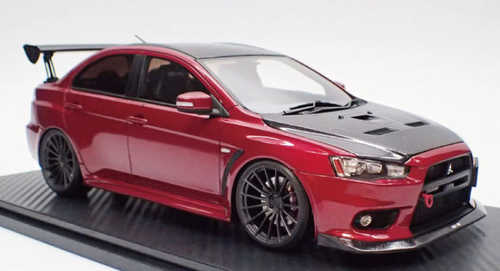 1/18 Ignition Model Mitsubishi Lancer Evolution X (CZ4A) Red Metallic with  carbon bonnet