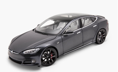 1/18 Official Dealer Edition Tesla Model S P100D (Midnight Silver Metallic Grey) Diecast Car Model