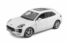 Porsche Macan Turbo Metallic White 1/24 Diecast Model Car by Bburago