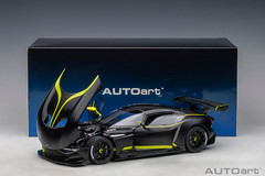 1/18 AUTOart Aston Martin Vulcan (Matte Black with Lime Green Stripes) Car Model