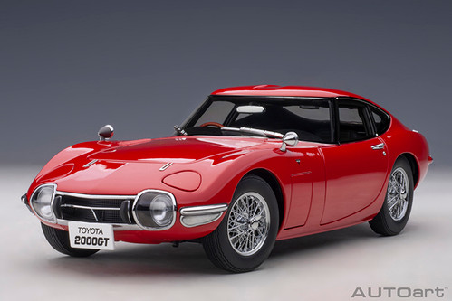 1 18 Autoart Toyota 00 Gt 00gt Red With Wire Spoke Wheels Car Model Livecarmodel Com