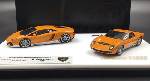 MINICHAMPS Lamborghini Miura オレンジ 1/43 Lamborghini Miura 50th Orange/Silver Make up - LIVECARMODEL.com