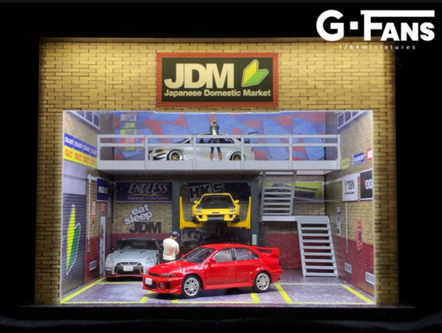 1/64 G-fans JDM Scene Diorama with LED (Car Models NOT Included