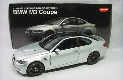 1/18 Kyosho BMW E92 M3 (2008-2013) Silver with Carbon Fiber Roof