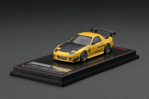 イグニッションモデル RX-7 FC3S RE雨宮 1/64 MAZDA 黄色 1/64 Ignition Model Mazda RX-7 (FC3S) RE Amemiya Yellow Diecast