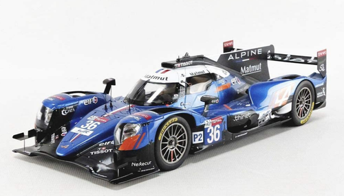 1/18 Spark Alpine A470 - Gibson No.36 LMP2 class 24H Le Mans 2018 - Winner  Signatech-Alpine Matmut N. Lapierre - A. Negrão - P. Thiriet Car Model