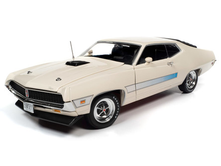 1/18 Auto World 1971 Ford Torino GT (Winmbledon White) Diecast Car Model