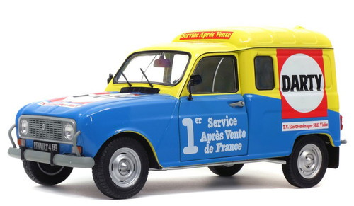 1/18 Solido 1975 Renault 4L F4 Darty Diecast Car Model
